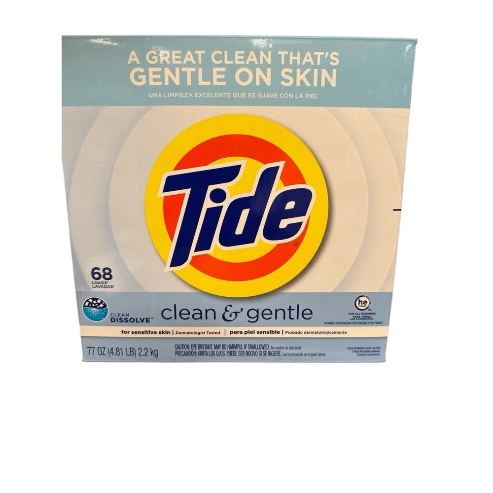 NEW Tide Free Clean & Gentle Powder Laundry Detergent 68 Loads 77 oz